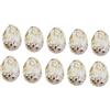 SZLIFE 10 pezzi di decorazioni per uova di Pasqua, ornamenti multiuso, riempitivi per cestini pasquali per la pittura delle vacanze, casa e aula, 3.4 Cm X 9 Cm