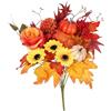 FytStycale Bouquet di Fiori Artificiali per Centrotavola Autunnale con Foglie D'acero E Finti, Pezzo Decorativo Adatto, Style C