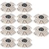 CHICIRIS 10 Set Bottoni Posteriori a Vite Incrociati, Borchie Decorative con Pietre Preziose Colorate con Incisioni Floreali, per Selle in Pelle Borse da Vino Cappelli Cinture (BLACK)