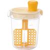 Pitycbo Mixer per Condimenti per Insalata, Misurino con Manico, Shaker per Condimenti per Insalata, Bottiglia per Mescolare Manualmente per La Cucina di Casa, Giallo