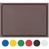 Muvell Tagliere stabile in plastica, marrone, 45 x 30 x 2 cm, lavabile in lavastoviglie, extra spesso, delicato sui coltelli, colori e dimensioni a scelta HACCP