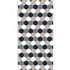Panorama Tappeto Vinile Corridoio - Varie Dimensioni - (Mosaico di Esagoni Tono Blu 80x250 cm)