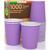 Baciato Caffè 1000 Bicchieri in Carta 200ml LILLA Made in Italy Ecologici Biodegradabili Monouso Asporto Bevande Calde Acqua Colorati - Prodotto e Confezionato in Italia