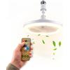 Avilia - Ventilatore da Soffitto con Luce LED 10W Naturale, Calda, Fredda - Attacco E27, Telecomando, 3 Velocità, Timer 4h | Plafoniera Ventilatore Soffitto Silenzioso 55W, 3 Tonalità, Ø25 cm