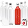 TUNDRA ICE INTERNATIONAL TUNDRA - Set 6 Bottiglie Vetro 1 litro - con 6 Tappi a Vite e 1 Imbuto