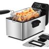 Aigostar Friggitrice 2200Watts, Capacità 3 Litri con Finestra, Controllo di Temperatura, Ciotola d'Olio Removibile