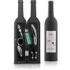 Avilia Set Accessori Vino 5 Pezzi Acciaio Inox 304 - Cavatappi Ergonomico Versatore Tappo Salvafreschezza Anello Antigoccia | Astuccio Bottiglia | Idea Regalo Vino Uomo Sommelier