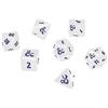 UP D&D RPG Icewind Dale: Heavy Metal Poly White and Blue Dice Set, E-18355