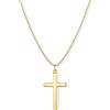 U7 Collana Donna Croce Placcato Oro 14K Ciondolo Croce Grande 26mm