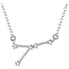 Clearine Costellazione Collana Donna Argento Delicato Zirconia Cubica Oroscopo Zodiacale Speciale Ciondolo trasparente