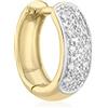 Carissima Orecchino singolo huggy con diamante pavé in oro giallo 9 ct per uomo