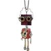 MotiveTech Collana Lunga con Ciondolo Robot Fatto a Mano per Donne E Ragazze, Accessorio di Moda, Rosa