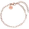Purelei Bracciale da donna con cuore - Elegante braccialetto a forma di cuore in acciaio inox impermeabile - Bracciale regolabile (16 - 20 cm) in oro/argento - Delicato gioiello con ciondolo a forma