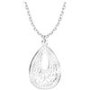 Sofia Milani - Collana da Donna in Argento 925 - con Pietra Zircone - Ciondolo ad Ovale - N0812