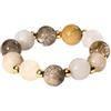 Purelei Anello Island Dawn da Donna - Anello Flessibile Anti-Ansia con Veramente Pietre Preziose e Perle di Metallo - 18K Placcato Oro, Argento o Oro Rosa - Gioielli Boho-Chic - Taglie S/M e M/L, M/L