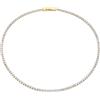 U7 Collana Tennis Donna con Zirconi Bianchi 3mm Collana Brillantini Catenina Placccato Oro in Acciaio Inossidabile Girocollo Tennis Donna Brillantini Lunghezza 40cm Regalo per Complenno Natale