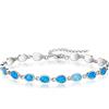 EVER FAITH Goccia Bracciale, Pietra Sintetica Opale di Ottobre Braccialetto Gioielli a Maglie Regolabili per Le Donne