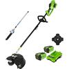 Greenworks 40V Decespugliatore a Batteri+ + Accessorio Potatore
