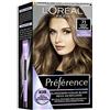 L'Oreal Paris L'Oréal Paris - Tinta permanente per capelli con risultato biondo freddo, set di tintura per capelli con balsamo cura anti-giallo, Préférence biondo medio freddo (Amburgo), 1 unità