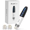 Bestauty Dr. Pen Q1S Microneedling Pen, 3-IN-1: Luce Rossa e Blu, 5 Velocità, 3 Livelli di Intensità EMS, Kit Dermapen Senza Fili per Viso, Cuoio Capelluto, Corpo e Barba, 2 Micro-Aghi