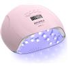NAILGIRLS Lampade UV Per Unghie, 150W Portatile Lampada per Unghie Asciuga Smalto Fornetto Unghie per Manicure/Pedicure,Sensore Di Avvio Automatico Lampada Unghie LED UV,4 Modalità Timer Display LCD