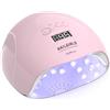 NAILGIRLS Lampade UV Per Unghie,NAILGIRLS 220W Portatile Lampada per Unghie Asciuga Smalto Fornetto Unghie per Manicure Pedicure,Sensore Di Avvio Automatico Lampada Unghie LED UV,4 Modalità Timer, Rose