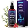 AMAINKI Siero Crescita Capelli con Olio di Ricino, Batana e Rosmarino, Hair Growth Serum Spray, Anticaduta & Crescita Capelli Veloce Donna e Uomo, Rinforza Cuoio Capelluto e Hair, Stimola Barba, 60 ml