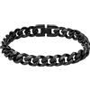 flintronic Bracciale da uomo in acciaio inossidabile, catena grande maglia braccialetto, braccialetto di hip-hop alla moda, catena punk rapper gioielli regalo