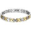 JFUME Braccialetti magnetici donne 18k oro con braccialetto bicolore argento per lei Braccialetto dell'amicizia con chiusura extra 7,5" regolabile