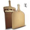 Leo and Gio Pala Per Pizza Scorrevole 30 X 60 Cm Con Tappetino | Pala Barella Per Pizza Peel Prendi Pizza Scorrevole Pala Pizza Scorrevole Impasto Alta idratazione