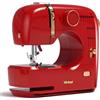 Victool Semplice Macchina da Cucire per Principianti con 16 Punti, Ago Doppio, Cucitura All'indietro, Avvolgimento Automatico della Bobina, Pedale, Elettrica Portatile per Il Fai da Te e I Lavori Creativi