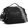 Gladdon Piccola Borsa a Tracolla Donna, Crossbody Bag con 3 Scomparti Capienti, Borsa Mano PU Pelle Sintetica, Borsetta Moda Borse Spalla con Tracolla Regolabile e Rimovibile…Nero