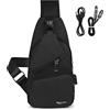 flintronic Zaino Monospalla Sling Bag, Borsa a Spalla Uomo, Borsello Tracolla (includere 1 Cavo USB)