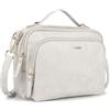 Gladdon Piccola Borsa a Tracolla Donna, Crossbody Bag con 3 Scomparti Capienti, Borsa Mano PU Pelle Sintetica, Borsetta Moda Borse Spalla con Tracolla Regolabile e Rimovibile…Bianco