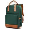 KONO Zaino Donna Porta PC 15,6 Pollici, Impermeabile e Antifurto con Porta USB di Ricarica, Grande Capacità per Università, Lavoro e Viaggio (Verde/Marrone)