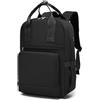 KONO Zaino Donna Porta PC 15,6 Pollici, Impermeabile e Antifurto con Porta USB di Ricarica, Grande Capacità per Università, Lavoro e Viaggio (Nero)