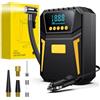 Ipflin Compressore Aria Portatile Auto - Compressore Portatile Digitale 12 V DC, Compressore Auto d'aria da 150 PSI, Spegnimento Automatico per Pneumatici di Auto, Biciclette, Palloni da Calcio