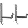 APGLSXY Rack per kayak da parete per garage, confezione da 2 ganci in acciaio con bracci imbottiti, estremità rialzate, ganci per pagaie e borse vicino in acciaio al carbonio kayak Hanger