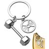 Générique Portachiavi con manubrio, portachiavi per palestra - peso ciondolo a forma di bilanciere in zinco design Kettlebell,Portachiavi per l'allenamento della per gli appassionati di fitness