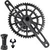 LHHL 165/170/175mm Integrate Cave Bici da Strada Guarnitura 46-30T 48-32T 50-34T 52-36T 53-39T Doppia Ingranaggio Guarnitura con BB Adatta for Bicicletta da Strada Montagna(175mm,52-36T)