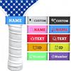 Generic 2 fasce personalizzate con nome in silicone per manici di racchette Regali fai da te con incisione laser per pickleball, racquetball e tennis