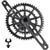 LHHL 165/170/175mm Bici da Strada Guarnitura Integrate Cave 46-30T 48-32T 50-34T 52-36T 53-39T, Doppia Ingranaggio Guarnitura Adatto for Bici da Strada Mountain(175mm,50-30T)