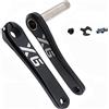 LHHL 170/175mm Integrate Cave Mountain Bike Braccio Pedivella Lega di Alluminio Guarnitura Sostituzione Bicicletta CNC Manovella(Rot)