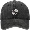 Generico Cappello con Visiera Uomo - Cappellino da Baseball Unisex con Stampa Cuori e Cani Regolabile Casual Sportivo Outdoor