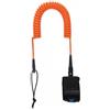 Okiyakusama Leash Paddleboard Corda TPU Filo Acciaio Doppio Snodo Inox Polsino Comfort Pocket Elasticità Espandibile Adatto Sport Acquatici Lunghe Uscite Outdoor, Arancione