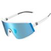 ROCKBROS Occhiali da Ciclismo Polarizzati Uomo Donna, Occhiali da Sole Sportivi Protezione UV400, Nasello Regolabile, Leggero, Attività All'aria per Bici Guida Golf Sci Pesca Corsa, Blu