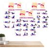 Generico Tabella Allenamento Addominali | 3 Dipinti Guida Fitness - Decorativo Sportivo - per Donne Principianti Professionisti Home Office Palestra Soggiorno Camera da