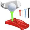 Generic Base per tappeto erboso da golf pre-tagliata, set di supporto resistente, base a T da golf con 5, tee simulatore per golf, campo di guida, gioco di allenamento per interni ed esterni, cortile, lezioni
