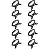 Alomejor Bobinatore per Lenza 10PCS Avvolgitore per Lenze Organizzatore per Cavi PP Paracord Bobina per Bobine di Stoccaggio per Cavi Strumento per Lenze di Ancoraggio per la Pesca 1 Set (Black)