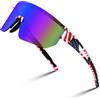FEISEDY Occhiali da Sole Sportivi Uomo Donna Bicicletta Occhiali da Corsa Specchiati Occhiali Sportivi per Mtb Ciclismo Baseball con Protezione UV400 B9147